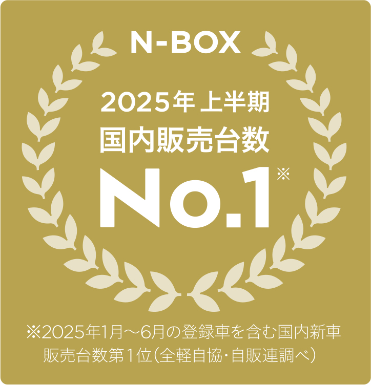 「N-BOX」が2025年上半期 新車販売台数 第1位を獲得